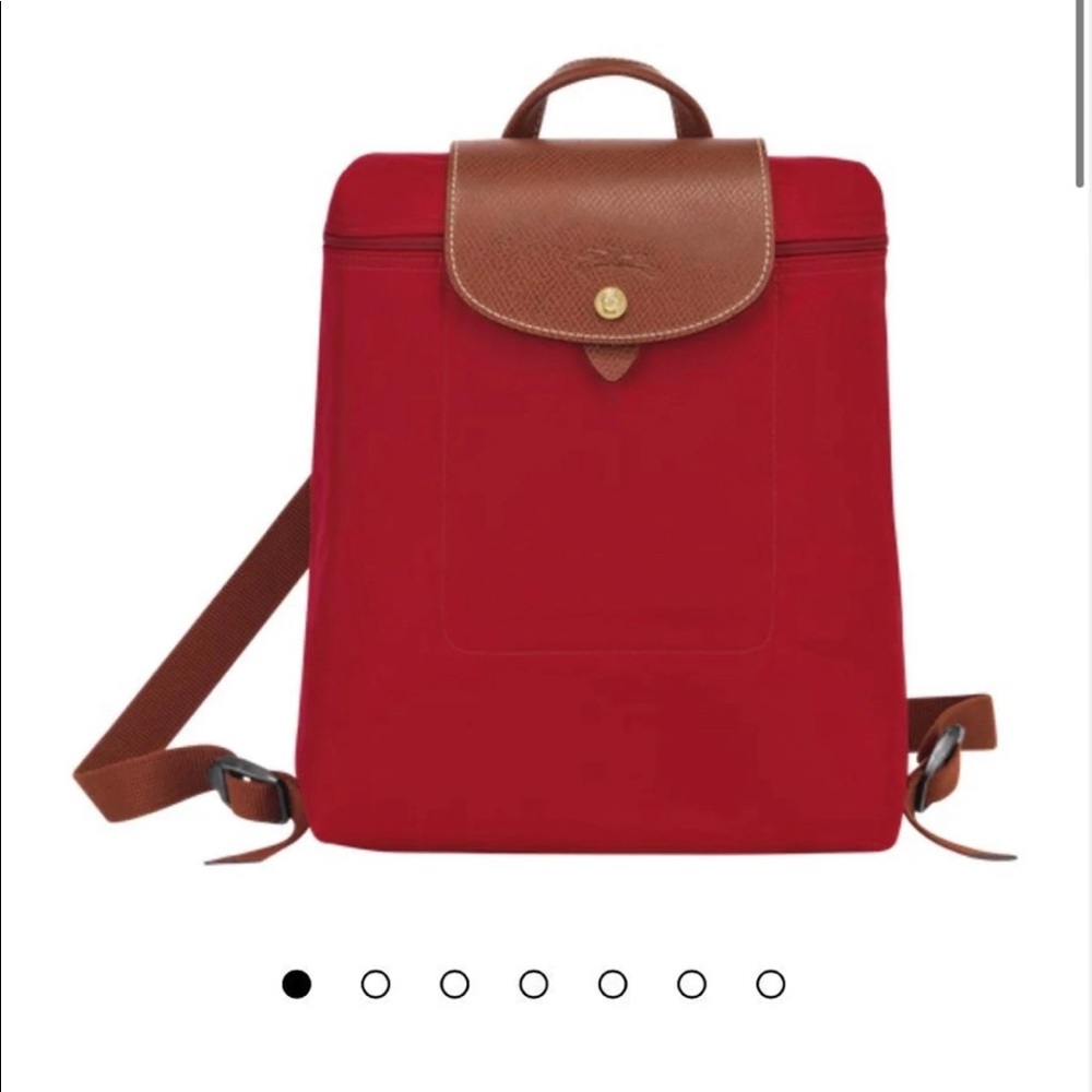 Longchamp le pliage backpack red